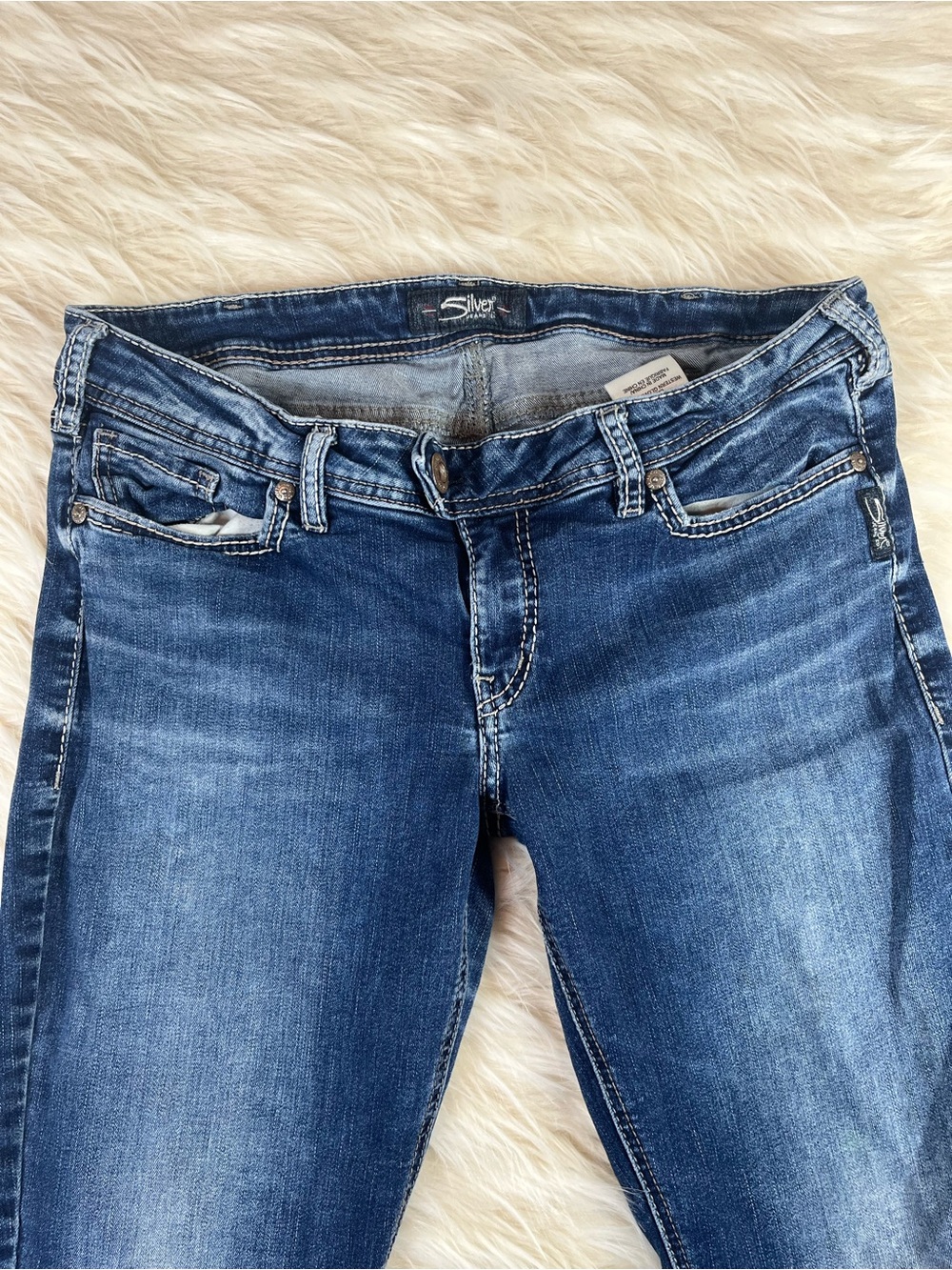 Silver Tuesday Slim Western Jeans Women's 34x31 Bootcut Medium Wash - Picture 2 of 6